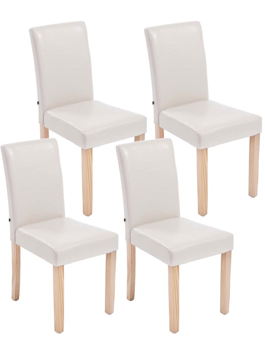 Ensemble de 4 chaises de salle à manger Ina natura, crème