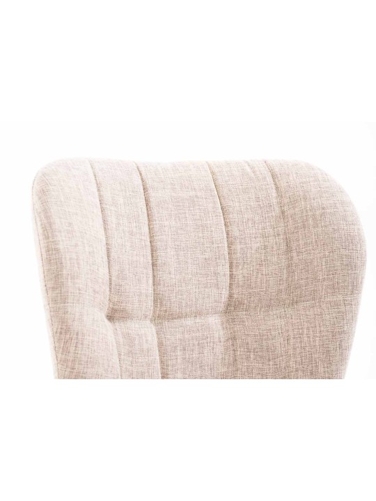 Lot de 4 chaises Elda tissu naturel, crème