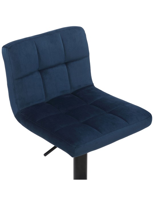 Lot de 2 tabourets de bar Feni velours, bleu Lot de 2 tabourets de bar Feni velours, bleu