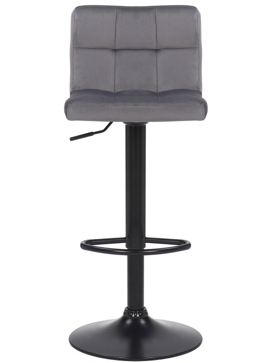 Lot de 2 tabourets de bar Feni velours, gris Lot de 2 tabourets de bar Feni velours, gris