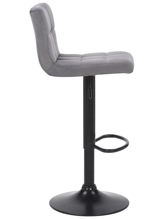 Lot de 2 tabourets de bar Feni velours, gris Lot de 2 tabourets de bar Feni velours, gris