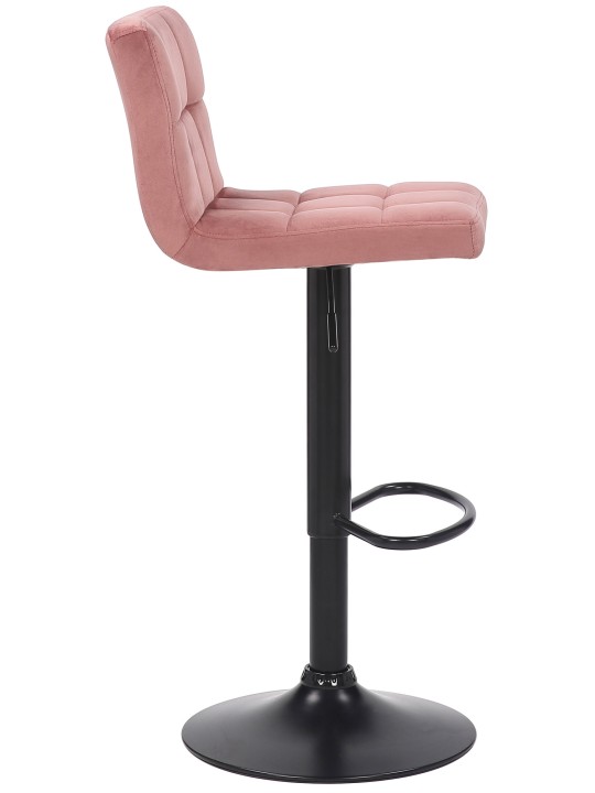 Lot de 2 tabourets de bar Feni velours, rose