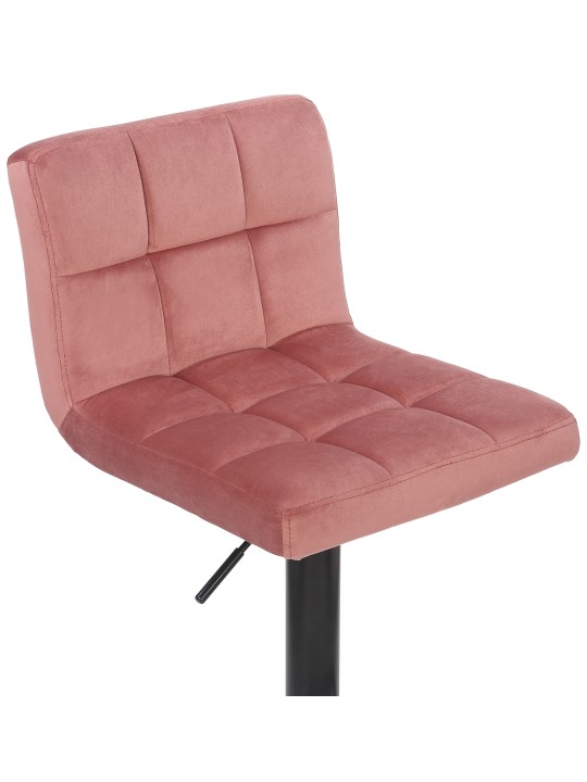 Lot de 2 tabourets de bar Feni velours, rose