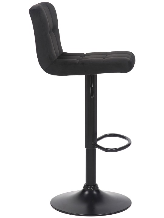 Lot de 2 tabourets de bar Feni velours, noir Lot de 2 tabourets de bar Feni velours, noir