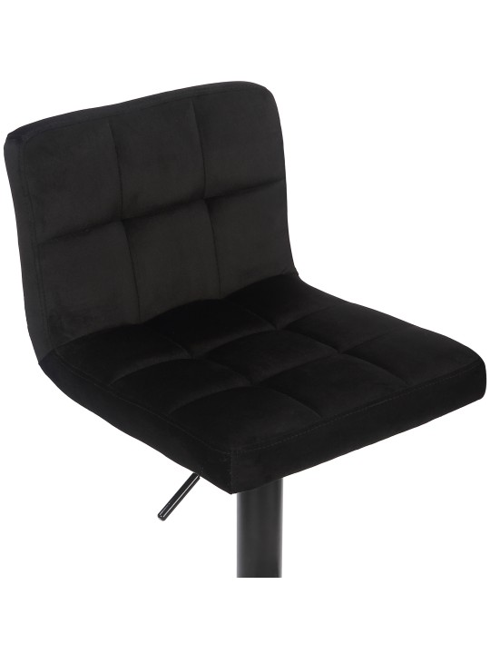 Lot de 2 tabourets de bar Feni velours, noir Lot de 2 tabourets de bar Feni velours, noir