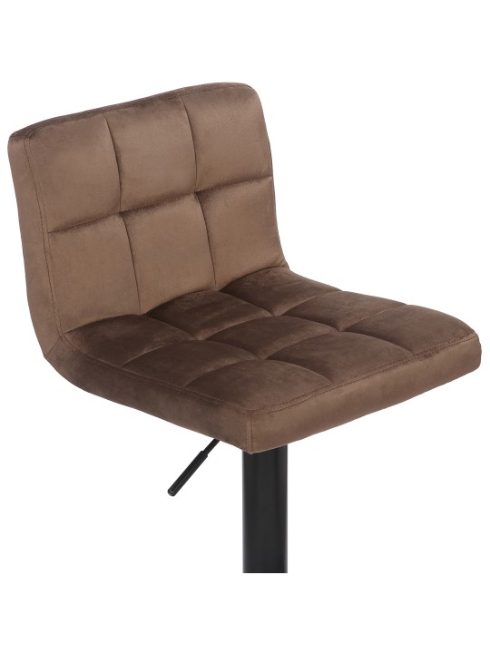 Lot de 2 tabourets de bar Feni velours, brun Lot de 2 tabourets de bar Feni velours, brun