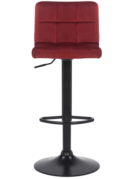 Lot de 2 tabourets de bar Feni velours, rouge