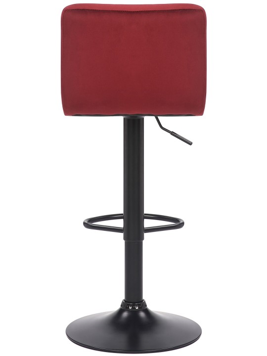 Lot de 2 tabourets de bar Feni velours, rouge