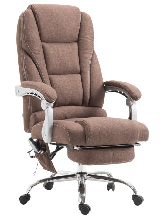 Chaise de bureau Pacific en tissu avec fonction massage, brun Chaise de bureau Pacific en tissu avec fonction massage, brun