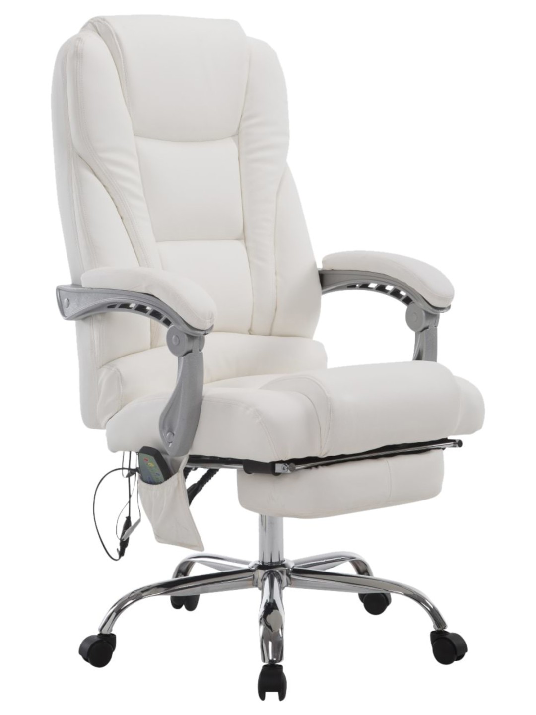 Fauteuil de bureau Pacific avec fonction massage, blanc
