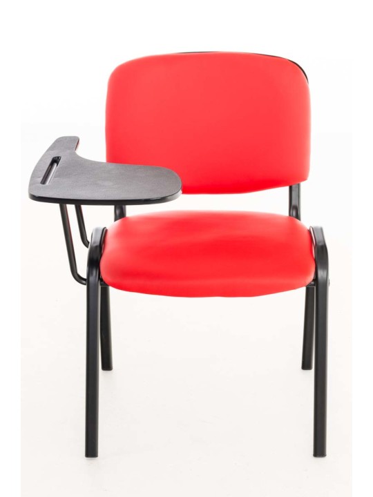 Lot de 4 chaises Ken avec table pliante simili cuir, rouge Lot de 4 chaises Ken avec table pliante simili cuir, rouge