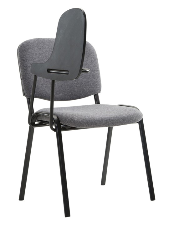 Lot de 4 chaises Ken avec table pliante en tissu, gris