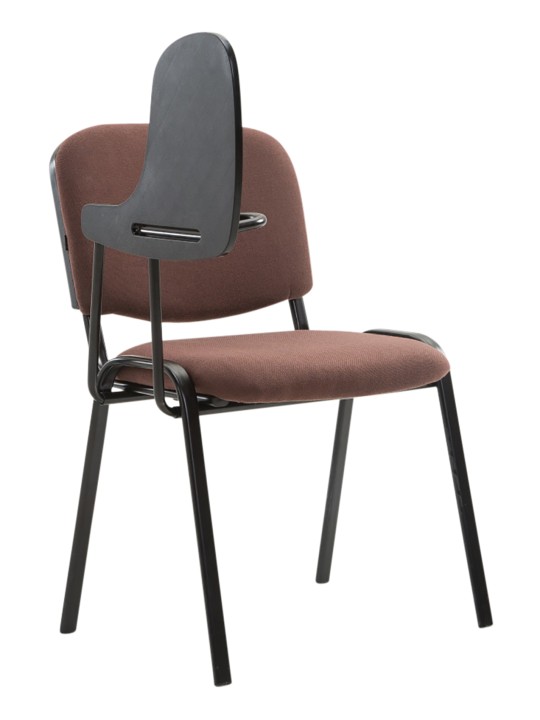 Lot de 4 chaises Ken avec table pliante en tissu, brun