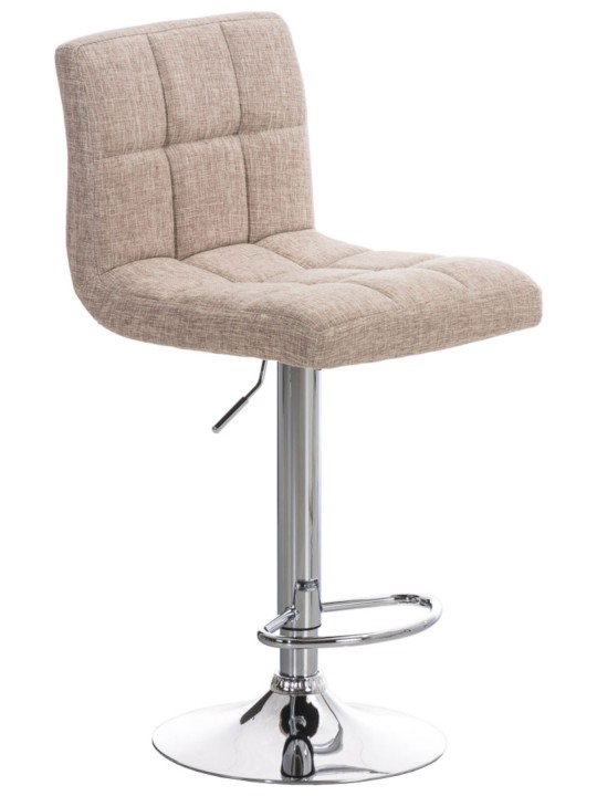 Lot de 2 tabourets de bar Pérou FABRIC C, crème