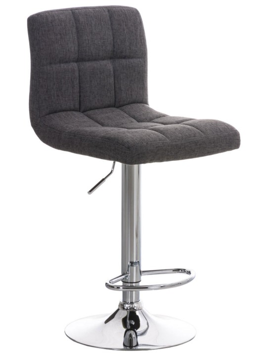 Lot de 2 tabourets de bar Pérou FABRIC C, gris clair