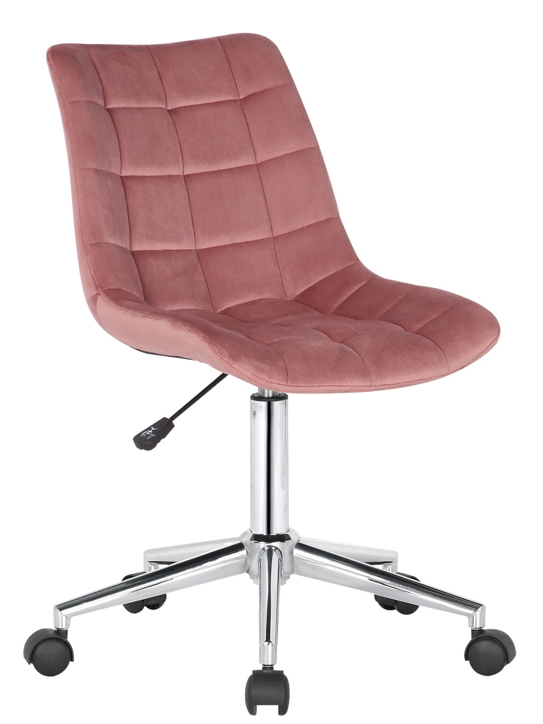 Chaise de bureau Medford velours, rose