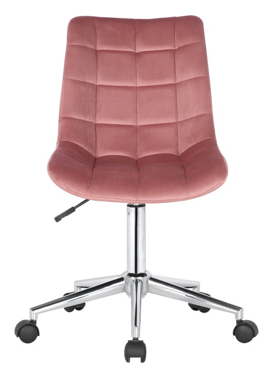 Chaise de bureau Medford velours, rose