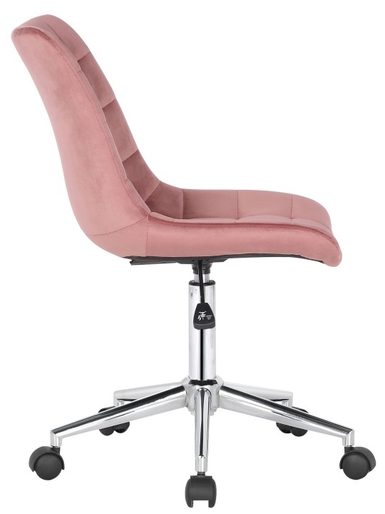 Chaise de bureau Medford velours, rose