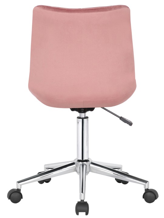 Chaise de bureau Medford velours, rose