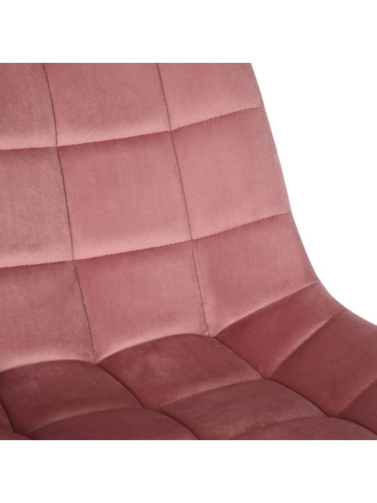 Chaise de bureau Medford velours, rose