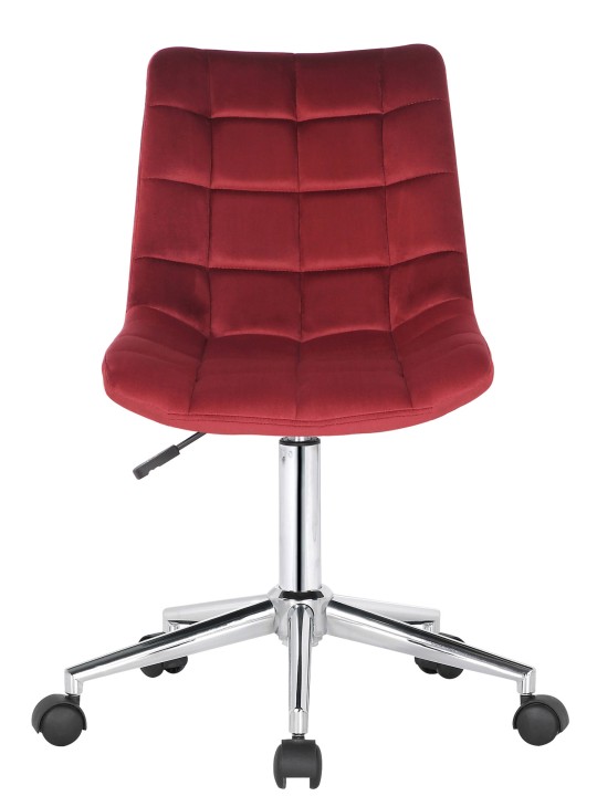 Chaise de bureau Medford velours, rouge