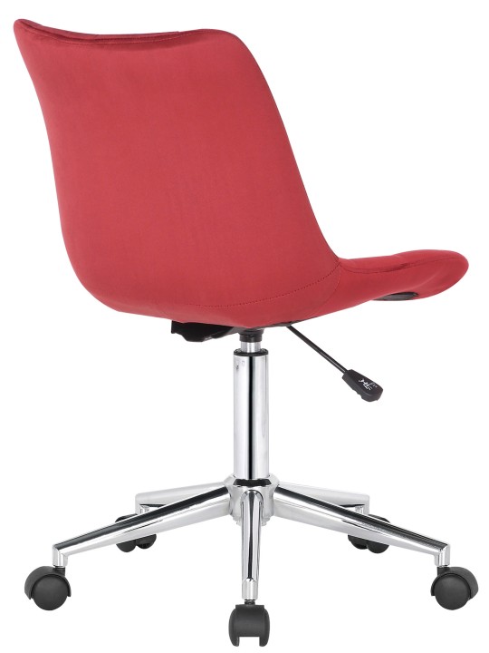 Chaise de bureau Medford velours, rouge