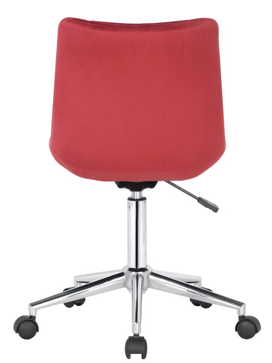Chaise de bureau Medford velours, rouge