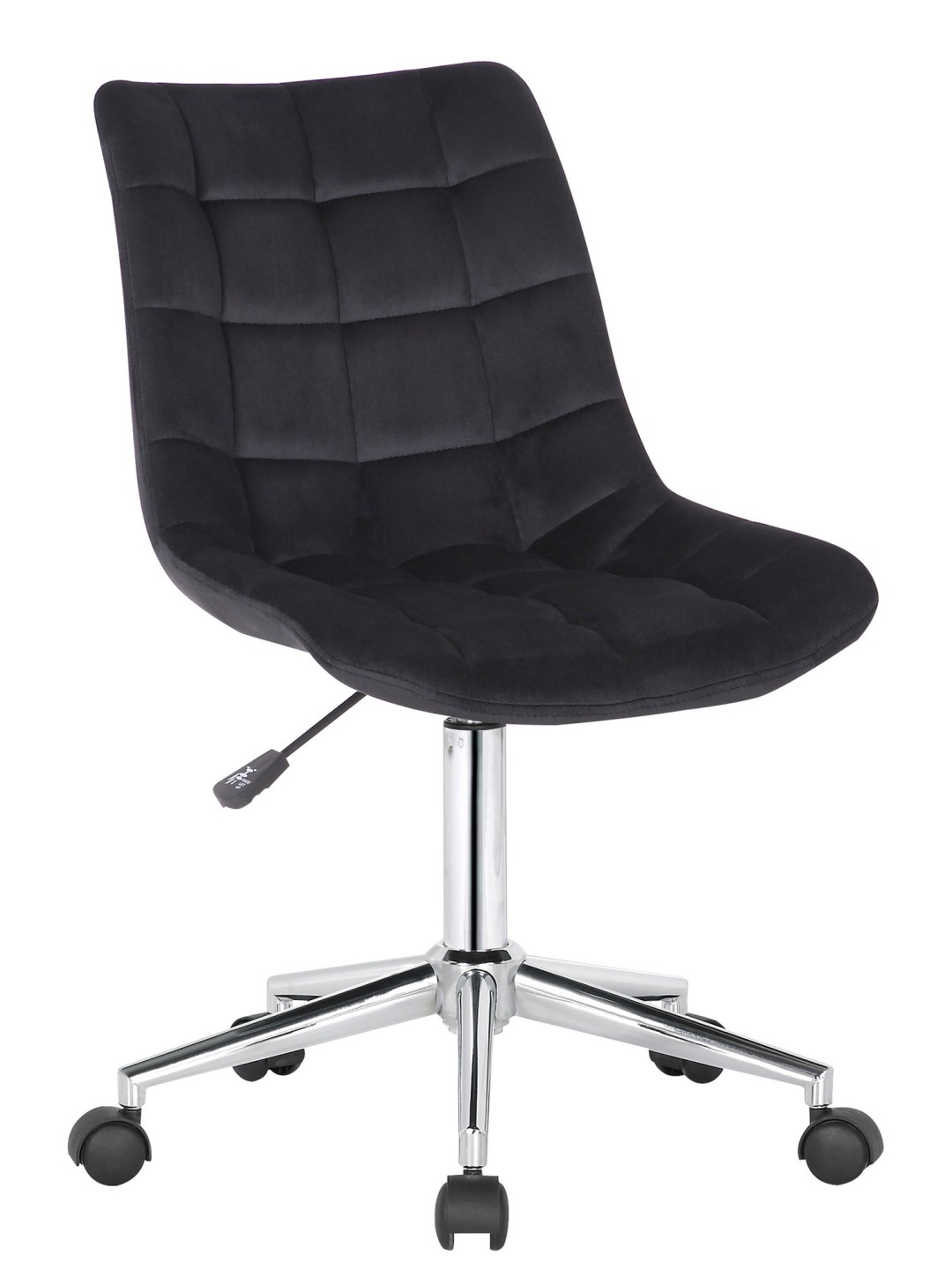 Chaise de bureau Medford velours, noir