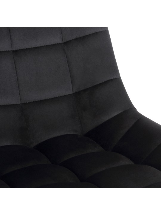 Chaise de bureau Medford velours, noir Chaise de bureau Medford velours, noir