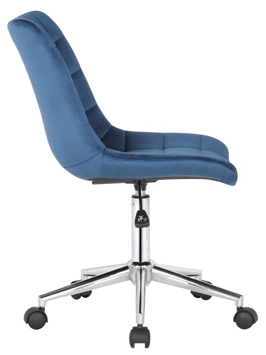 Chaise de bureau Medford velours, bleu