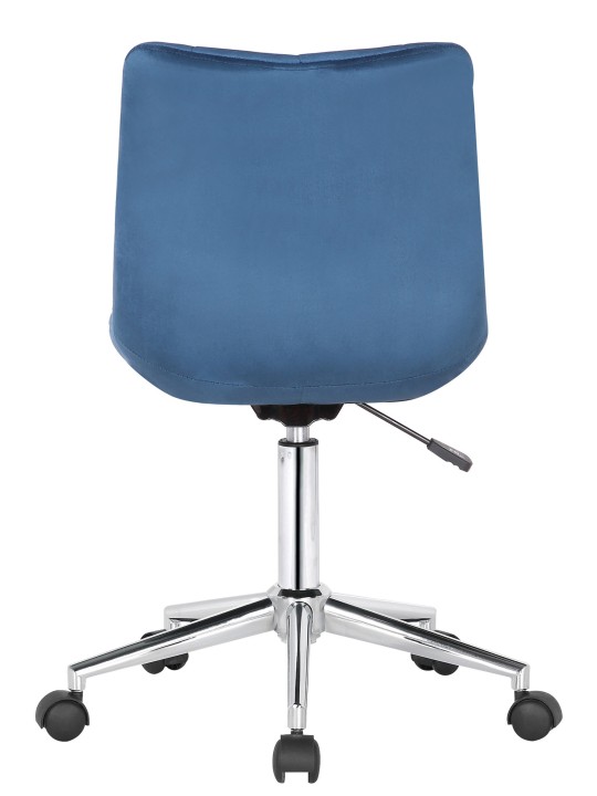 Chaise de bureau Medford velours, bleu
