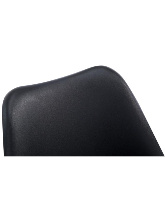 Lot de 4 chaises visiteurs Borneo V2 simili cuir noyer, noir Lot de 4 chaises visiteurs Borneo V2 simili cuir noyer, noir