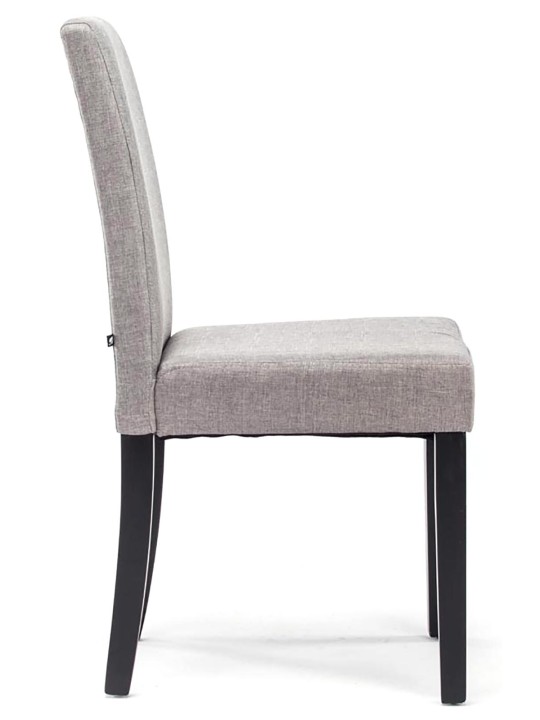 Lot de 2 chaises de salle à manger Ina tissu, gris clair