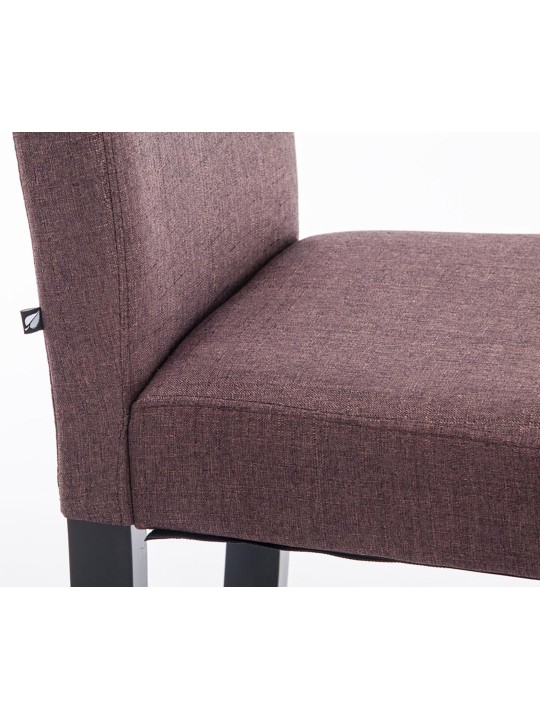 Lot de 2 chaises de salle à manger Ina tissu, brun Lot de 2 chaises de salle à manger Ina tissu, brun