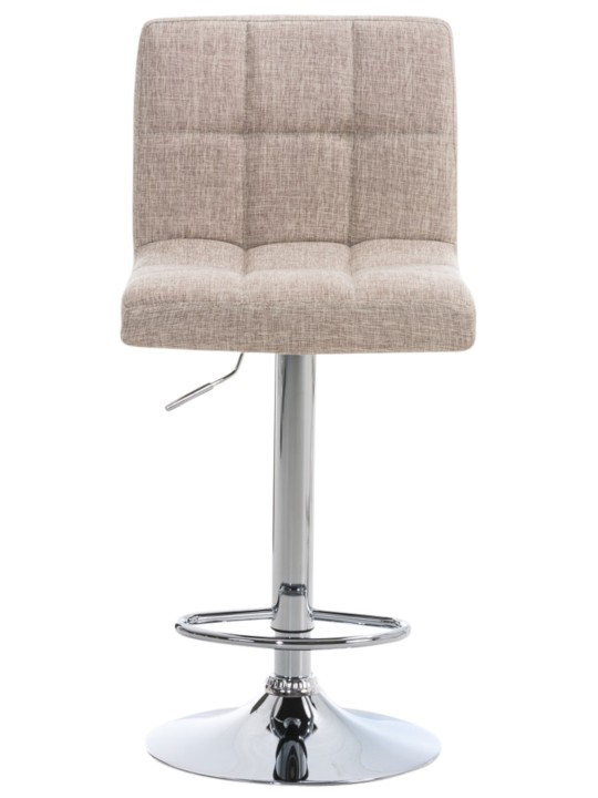 Lot de 2 tabourets de bar Pérou FABRIC C, crème