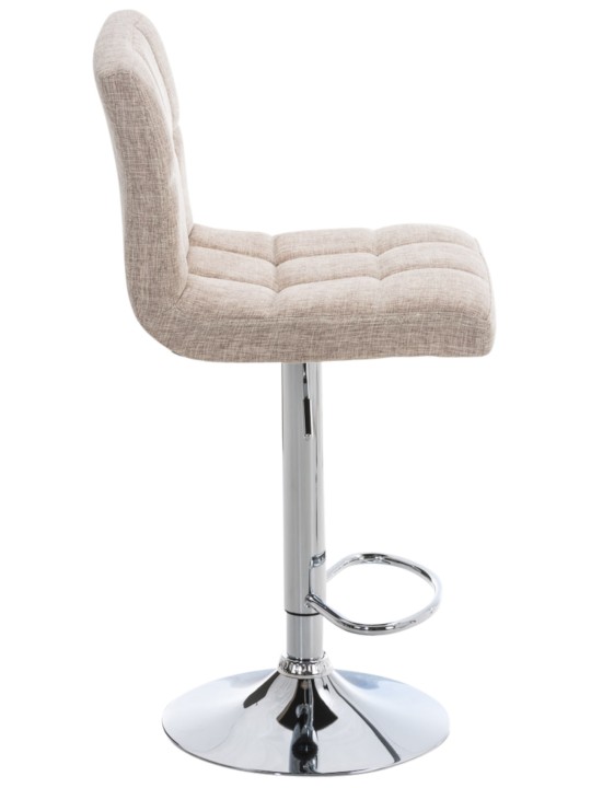 Lot de 2 tabourets de bar Pérou FABRIC C, crème