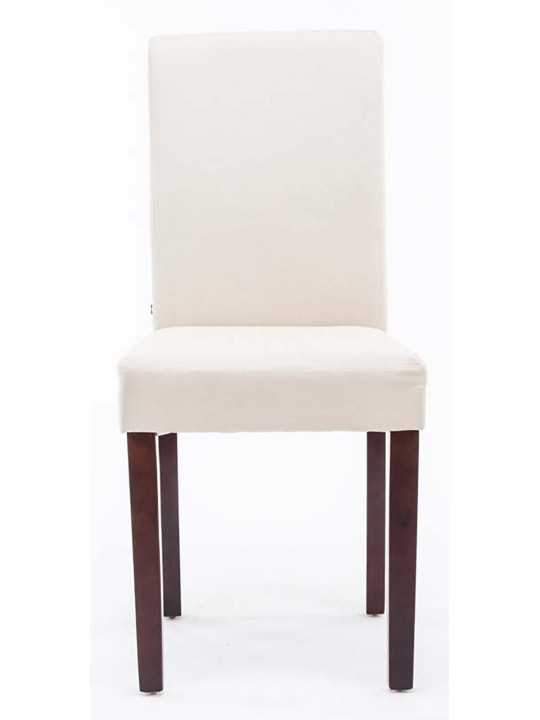 Lot de 4 chaises de salle à manger Ina tissu cappuccino, crème