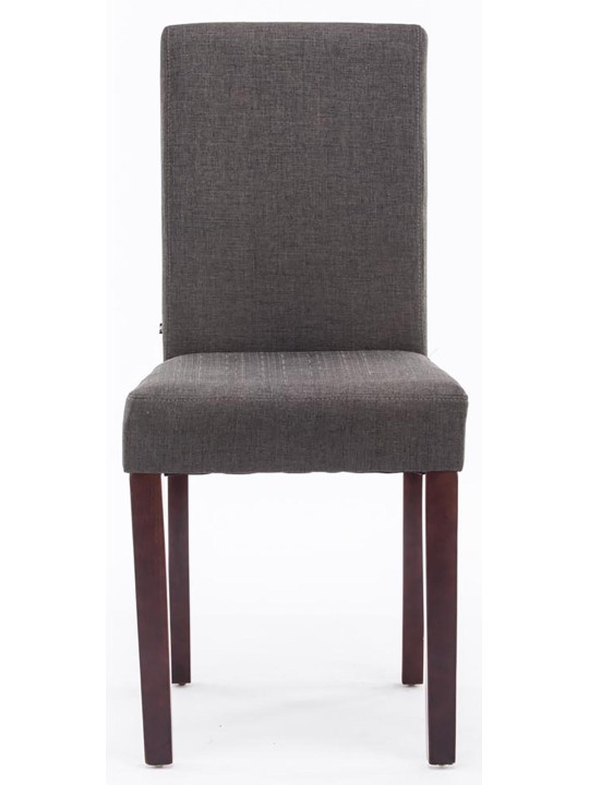 Lot de 4 chaises de salle à manger Ina tissu cappuccino, gris foncé