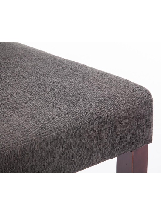 Lot de 4 chaises de salle à manger Ina tissu cappuccino, gris foncé