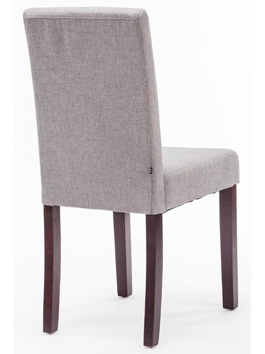 Lot de 4 chaises de salle à manger Ina tissu cappuccino, gris clair
