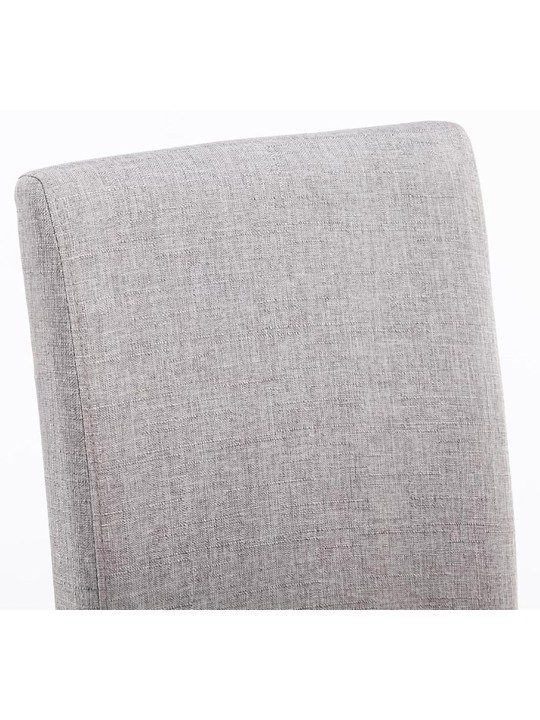 Lot de 4 chaises de salle à manger Ina tissu cappuccino, gris clair