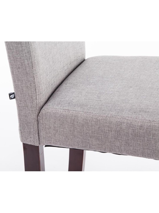 Lot de 4 chaises de salle à manger Ina tissu cappuccino, gris clair