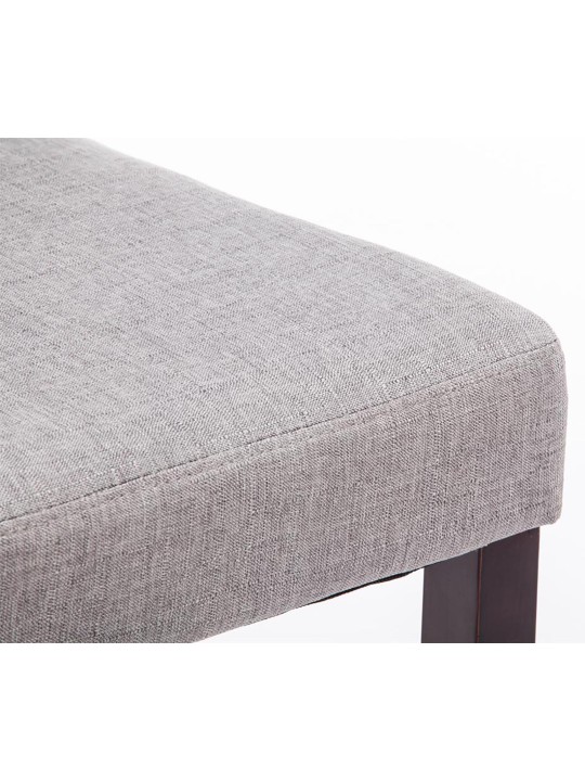 Lot de 4 chaises de salle à manger Ina tissu cappuccino, gris clair