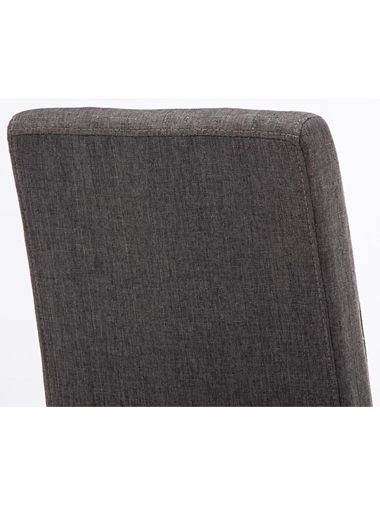 Lot de 4 chaises de salle à manger Ina tissu, gris foncé