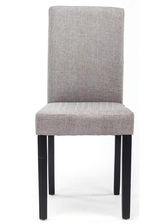 Lot de 4 chaises de salle à manger Ina tissu, gris clair