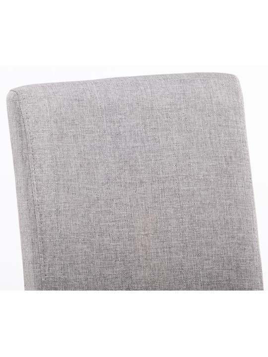 Lot de 4 chaises de salle à manger Ina tissu, gris clair