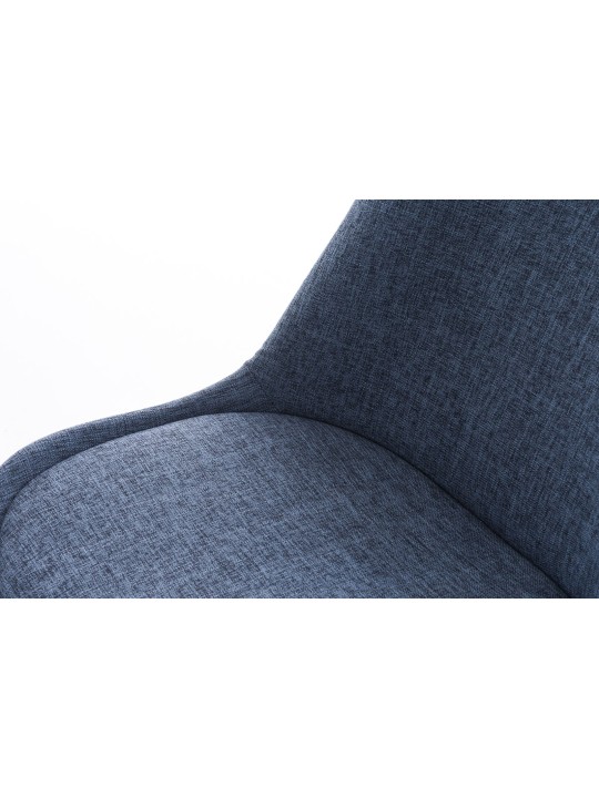 Chaise Pegleg tissu Square natura, bleu