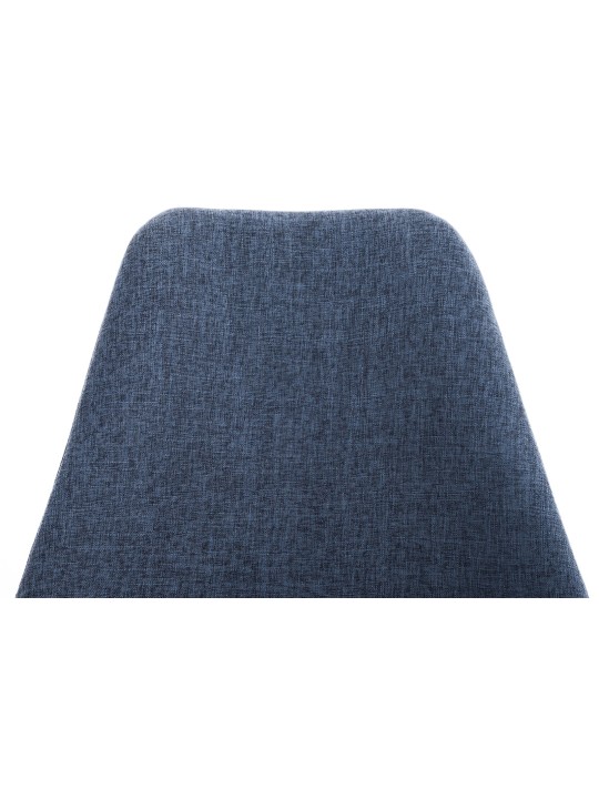 Chaise Pegleg Tissu Carré, bleu