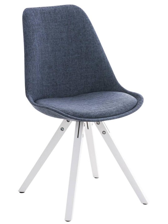 Chaise Pegleg Tissu Carré, bleu Chaise Pegleg Tissu Carré, bleu