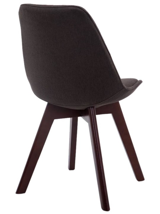 Lot de 4 chaises visiteurs Borneo V2 tissu noyer, gris foncé Lot de 4 chaises visiteurs Borneo V2 tissu noyer, gris foncé